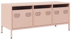 vidaXL Έπιπλο Τηλεόρασης Ροζ 101,5x39x43,5 εκ. Ατσάλι Ψυχρής Έλασης