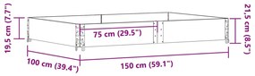 ΖΑΡΝΤΙΝΙΕΡΑ ΚΗΠΟΥ ΚΑΦΕ 150X100 ΕΚ ΑΠΟ ΜΑΣΙΦ ΞΥΛΟ ΠΕΥΚΟΥ 3295414