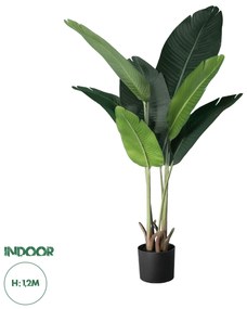 20025 GloboStar®  Artificial Garden STRELITZIA 20025 Τεχνητό Διακοσμητικό Φυτό  Στρελίτσια - Πουλί του Παραδείσου Υ120cm