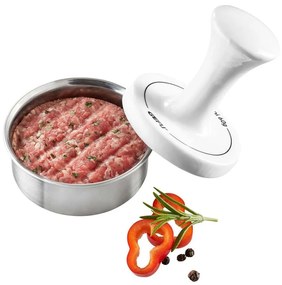 Πρέσα Για Μπιφτέκι Spark 15400 7,8cm Inox-White Gefu Steel,Porcelain