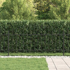 vidaXL Φράχτης με Σπίθες Μαύρο 200 x 130 εκ