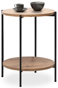 Τραπεζάκι βοηθητικό Argento Megapap χρώμα pine oak 43x43x60εκ.