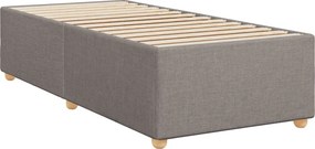 vidaXL Κρεβάτι Boxspring με Στρώμα Taupe 90x190 εκ.Υφασμάτινο