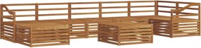 vidaXL Σειρά Καναπέ Εξωτερικού 8 pcs Φυσικό