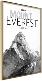 Αφίσα - Peaks of the World: Mount Everest - 30x45 - Χρυσό - Χωρίς πασπαρτού