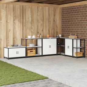 vidaXL Ράφι Κουζίνας HATTEM Λευκό 90 x 50 x 92 εκ Ατσάλι