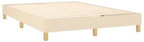 ΚΡΕΒΑΤΙ BOXSPRING ΜΕ ΣΤΡΩΜΑ ΚΡΕΜ 140X200 ΕΚ. ΥΦΑΣΜΑΤΙΝΟ 3126650