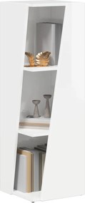 vidaXL Πλευρικό Ράφι Υψηλής γυαλάδας λευκό 33 x 32 x 100,5 εκ.