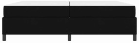 vidaXL Κρεβάτι με ελατήρια Μαύρο και Μαύρο 200 x 200 cm