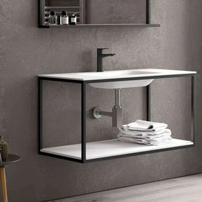 Βάση Νιπτήρα New Sospeso NEWB100N 100×46×50cm Black Karag Ανοξείδωτο Ατσάλι