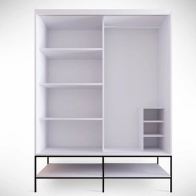 Διφυλλη Ντουλαπα Συρομενη Λευκο MARTIN 50x42x200