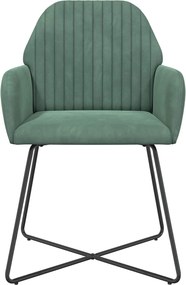vidaXL Καρέκλες φαγητού 4 pcs Βελούδο Θαλασσί 55 x 50 x 84 εκ.