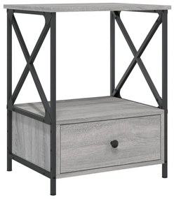 vidaXL Κομοδίνα 2 τεμ Γκρι Sonoma 50x41x65 εκ. από Επεξεργασμένο Ξύλο