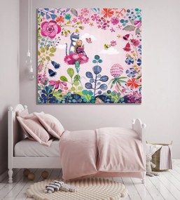 Παιδικός πίνακας σε καμβά φλοράλ KNV0437 40cm x 40cm
