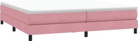 vidaXL Κρεβάτι Boxspring χωρίς Στρώμα Ροζ 200x210 εκ. Βελούδινο