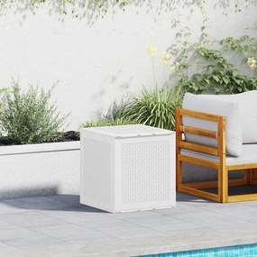 vidaXL Κουτί αποθήκευσης κήπου Λευκό 55 x 53 x 57 εκ. Πολυπροπυλένιο
