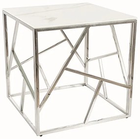ŁAWA ESCADA B II BIAŁY EFEKT MARMURU/SREBRNY 55X55 DIOMMI-80-2711