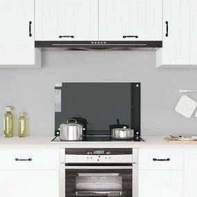 vidaXL Πλάτη Κουζίνας Μαύρη 80 x 50 εκ. από Ψημένο Γυαλί