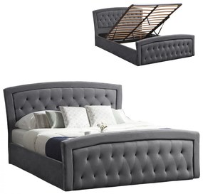Intrahome ΚΡΕΒΑΤΙ CHCASABLANCACASABLANCALTCASABLANCAIECASABLANCAUROUCASABLANCABU_DHCASABLANCABI ΒΕΛΟΥΔΟ ΓΚΡΙ ΜΕ ΑΠΟΘΗΚΕΥΤΙΚΟ ΧΩΡΟ 160x200 εκ .01 intraho-1610666
