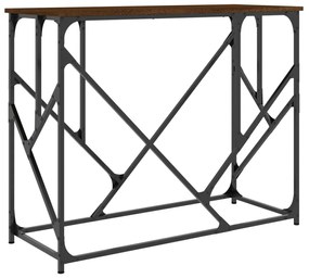 Τραπέζι Κονσόλα Καφέ Δρυς 100x40x80 εκ. Επεξεργασμένο Ξύλο - Καφέ