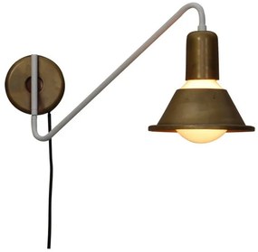 Απλίκα Φωτιστικό Τοίχου 1xE27 G95 LED Περιστρεφόμενος Βραχίονας Emily Homelighting-77-3769-Μαύρο - Χάλκινο 77-3769