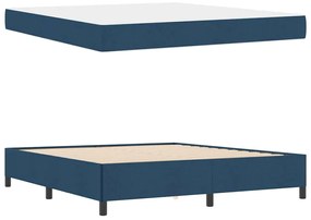 vidaXL Κρεβάτι με ελατήρια Μπλε και Μαύρο 180 x 200 cm