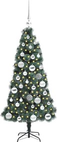 vidaXL Τεχνητό Προετοιμασμένο Χριστουγεννιάτικο Δέντρο με Σετ Μπαλών