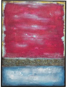 Πίνακας Αφηρημένη Τέχνη Vista Κόκκινο Καμβάς Abstract 92x4,8x122 εκ - Κόκκινο