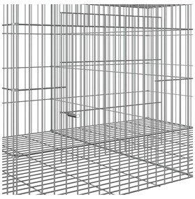 vidaXL Κλουβί Κουνελιών 6 Πάνελ 327x79x54 εκ. από Γαλβανισμένο Σίδερο