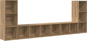 vidaXL Σετ επίπλου τηλεόρασης 4 pcs Artisan Oak Επεξεργασμένο ξύλο
