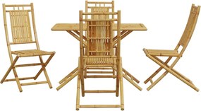 vidaXL Σετ Τραπεζαρίας Κήπου 5 Τεμαχίων από Μπαμπού