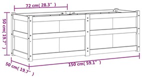 ΖΑΡΝΤΙΝΙΕΡΑ 150 X 50 X 50 ΕΚ. ΑΠΟ ΜΑΣΙΦ ΞΥΛΟ ΠΕΥΚΟΥ 837484