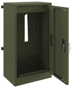 vidaXL γραμματοκιβώτιο Λαδί 30 x 23 x 55 εκ. Ατσάλι