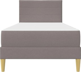 vidaXL Σκελετός Κρεβατιού Taupe 90 x 190 cm Πολυεστέρας