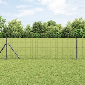 vidaXL Euro Fence με 13 Πόλους 0.6x50 μ Γαλβανισμένο Ατσάλι Γκρι
