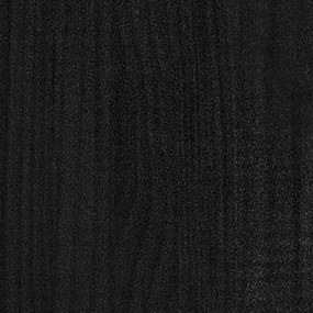 Πλαίσιο Κρεβατιού Μαύρο 90 x 190 εκ. από Μασίφ Ξύλο Single - Μαύρο