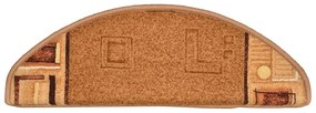 vidaXL Πατάκια Σκάλας Αυτοκόλλητα 10 τεμ. Μπεζ 65x21x4 εκ.
