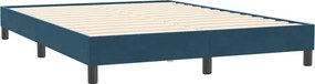 vidaXL Box Spring Κρεβάτι χωρίς στρώμα Σκούρο μπλε Βελούδινο