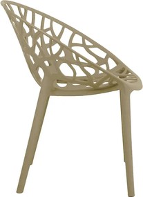 Πολυθρόνα Daren pakoworld pp σε cappuccino απόχρωση 59x60x79,5εκ