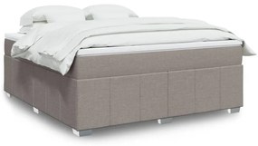 Κρεβάτι Boxspring με Στρώμα Taupe 180x200 εκ. Υφασμάτινο - Μπεζ-Γκρι