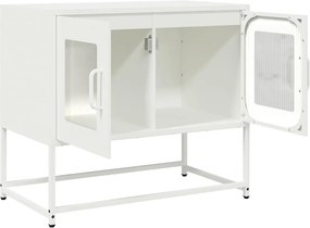 ντουλάπι τηλεόρασης vidaXL Λευκό 68x39x60,5cm από χάλυβα ψυχρής έλασης