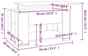 ΤΡΑΠΕΖΑΚΙ ΣΑΛΟΝΙΟΥ ΚΑΦΕ ΔΡΥΣ 79X49X41 ΕΚ. ΕΠΕΞΕΡΓΑΣΜΕΝΟ ΞΥΛΟ 819277