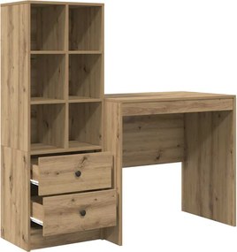 vidaXL Γραφείο με συρτάρι με ράφι με αποθήκευση 2 pcs Artisan Oak