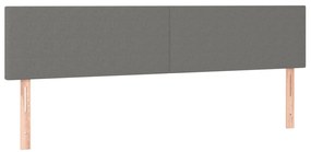 vidaXL Κρεβάτι Boxspring με Στρώμα Σκούρο Γκρι 180x200 εκ Υφασμάτιν