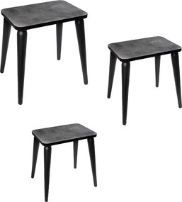 ΤΡΑΠΕΖΑΚΙ ΟΡΘΟΓ. SET/3 ΓΚΡΙ MDF 60-45-30ΕΚ