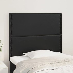 vidaXL Κεφαλάρι Μαύρο 100x5x118/128 εκ. από Συνθετικό Δέρμα