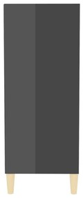 Ραφιέρα Γυαλιστερή Γκρι 57 x 35 x 90 εκ. από Μοριοσανίδα - Γκρι