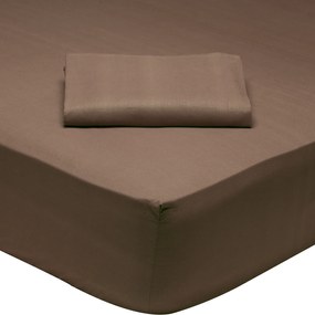 ΥΠΕΡΔΙΠΛΟ ΣΕΝΤΟΝΙ ΜΕ ΛΑΣΤΙΧΟ 160x200cm DAS HOME- COFFEE BROWN 1004