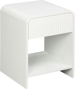 Κομοδίνο Zeplen pakoworld MDF σε λευκή απόχρωση 40x40x53εκ