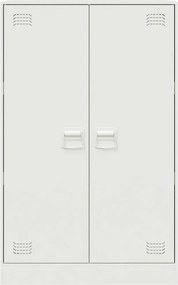 vidaXL Μπουφές Λευκός 67x39x107 εκ. από Ατσάλι